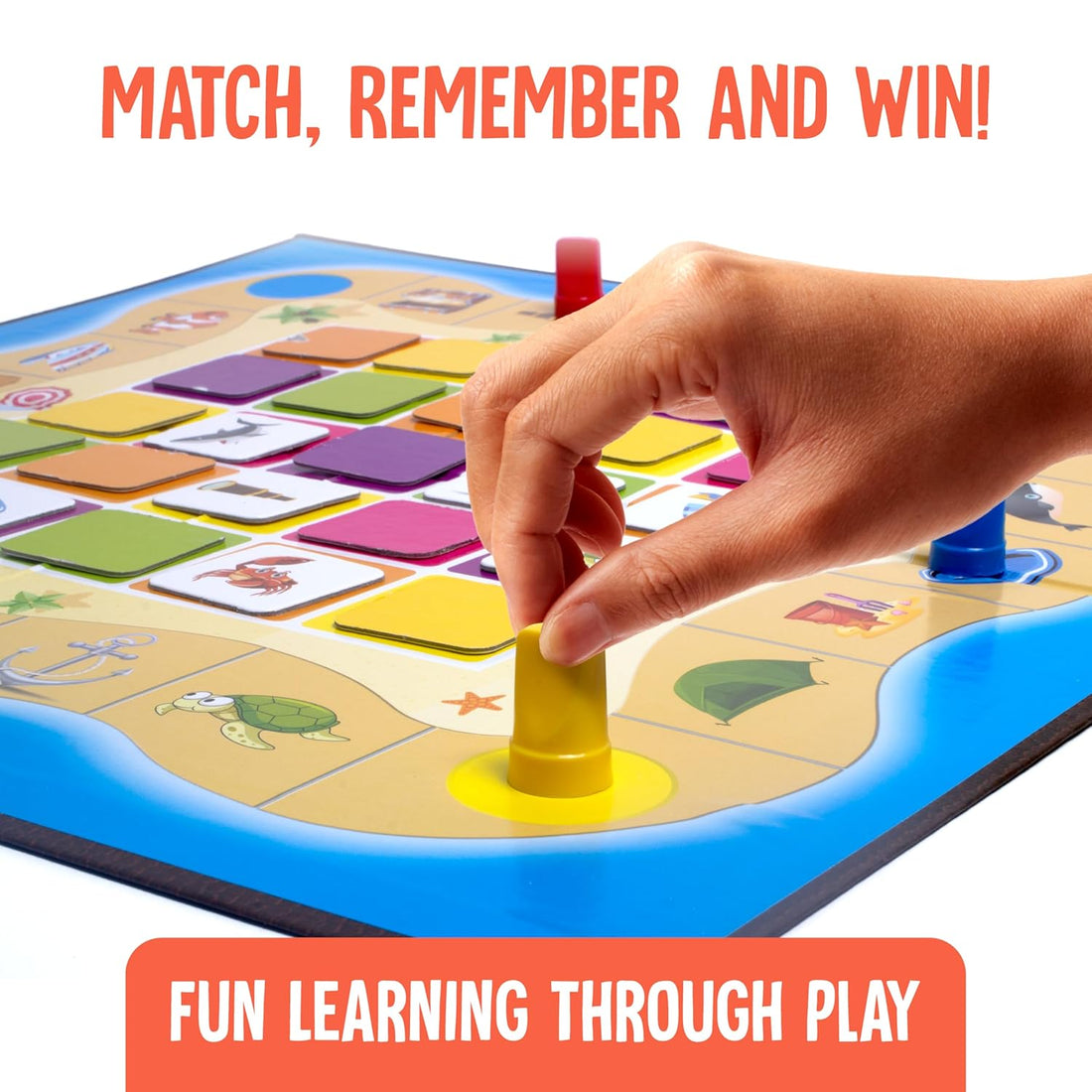 Funskool Match & Move Memory Strategy Board Game | Educational Family Card Game | 1–4 Players | Age 5+ Years