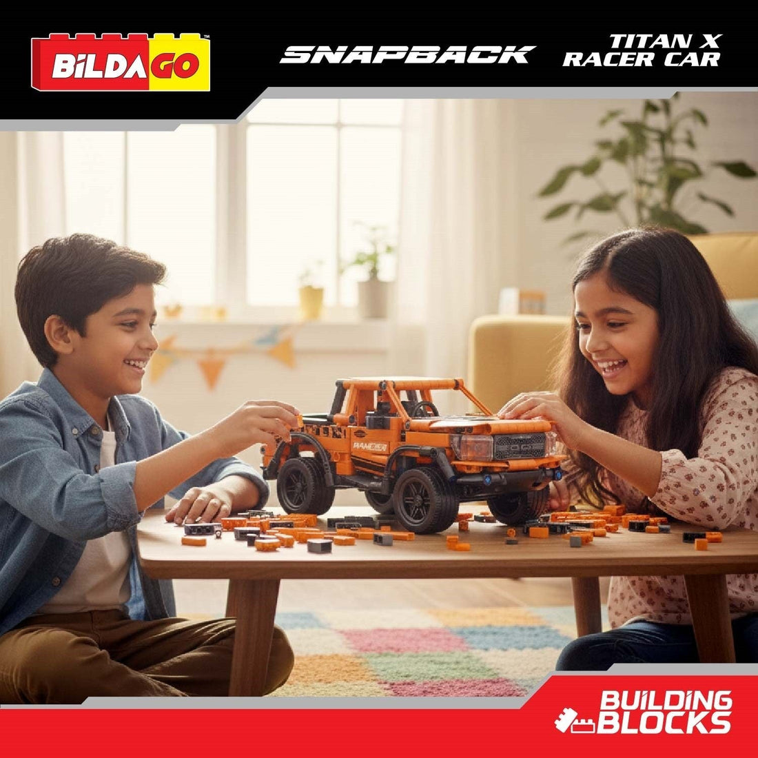 Bildago Snapback Racers - Titan X (SP13445) - Pull back Racer Car (474 PCS)