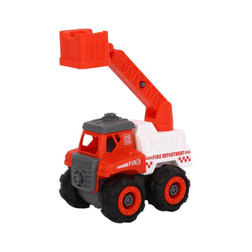 Skoodle Mini Machines Build & Go Fire Rescue Truck - White