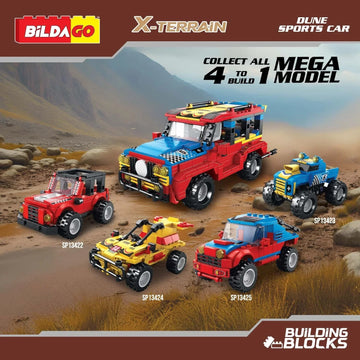 Bildago X-Terrain - Mega Transformation Car (4 Models to Build 1)