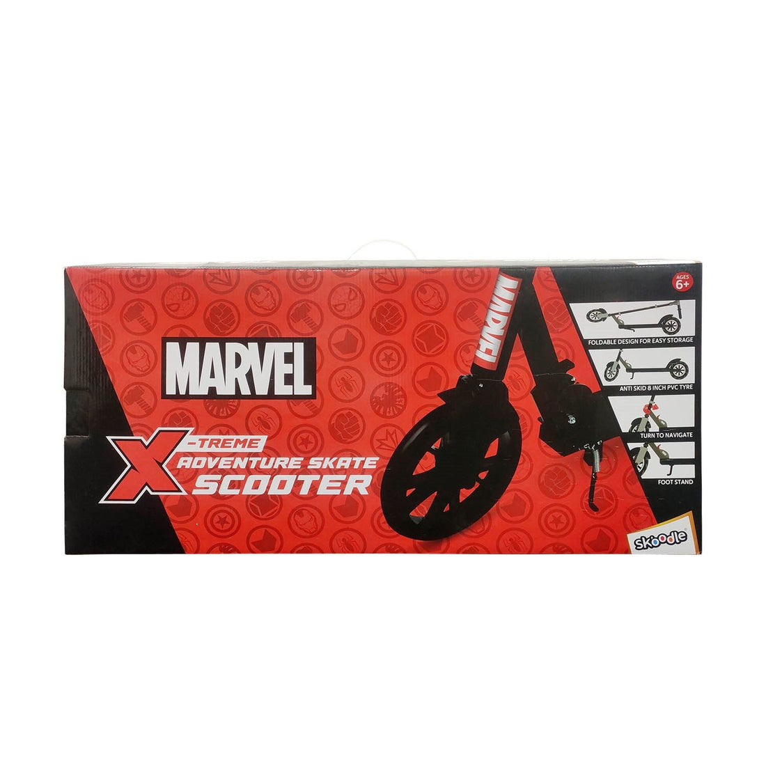 Marvel Spiderman Thwip X-Treme Skate Scooter - Red