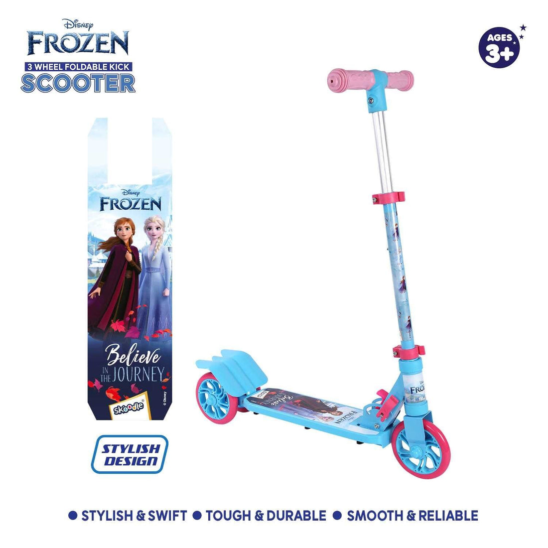 Frozen 3 Wheel Foldable Kick Scooter