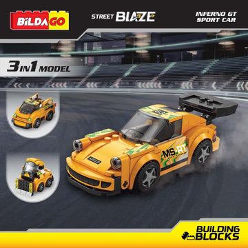 Bildago Street Blaze - Inferno GT Sports Car (SP13418), 3-in-1 Model (149 PCS)