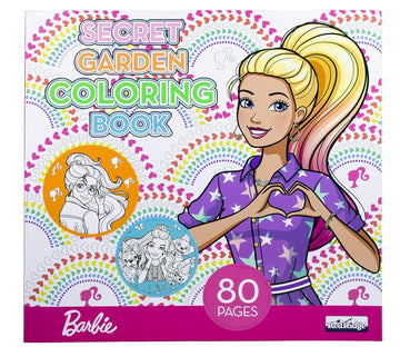 Mattel Barbie Secret Garden Coloring Book - 80 Pages