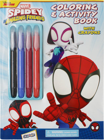 Marvel Spidey Coloring & Activity Book With Twisted Silk Crayons