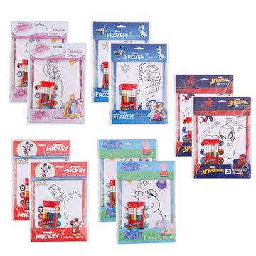 SKOODLE 8 Colouring Sheets Assorted Pack of 10 | Creative Colouring Activity Sheets for Kids