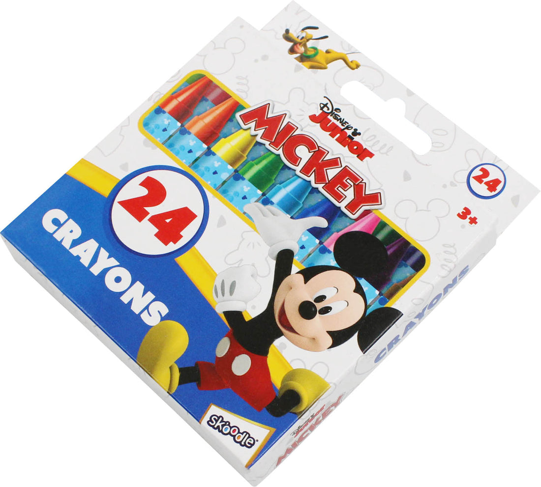 Disney Mickey Mouse 24 Crayons | Non-Toxic Colouring Crayons for Kids