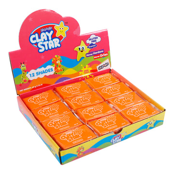 CLAY STAR 60G X 24 PCS DISPLAY PACK ORANGE