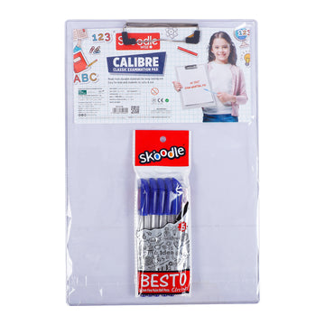 Skoodle Calibre Classic Examination Pad with 5 Besto Ball Pens