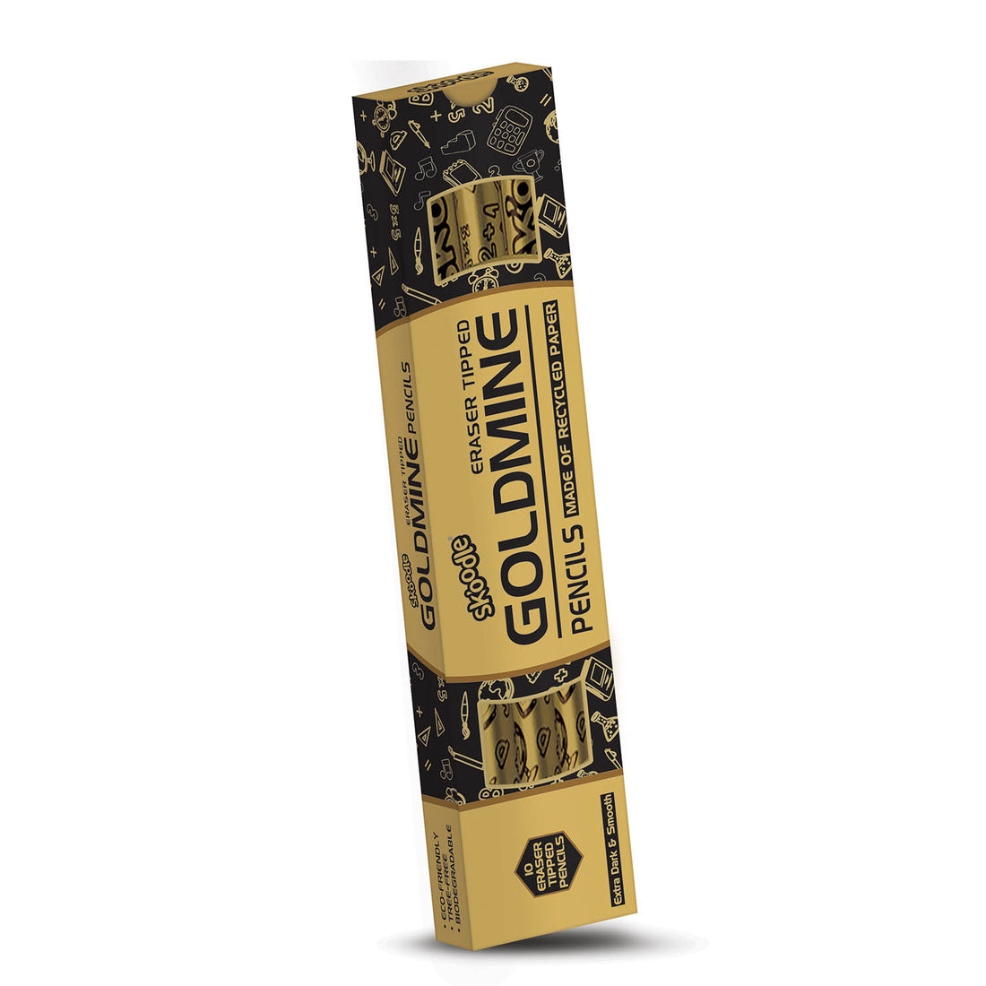 GOLDMINE & SILVERADO Paper Pencil Combo Pack – 20 Boxes | 10 GOLDMINE + 10 SILVERADO | Paper Pencils for School, Office & Drawing
