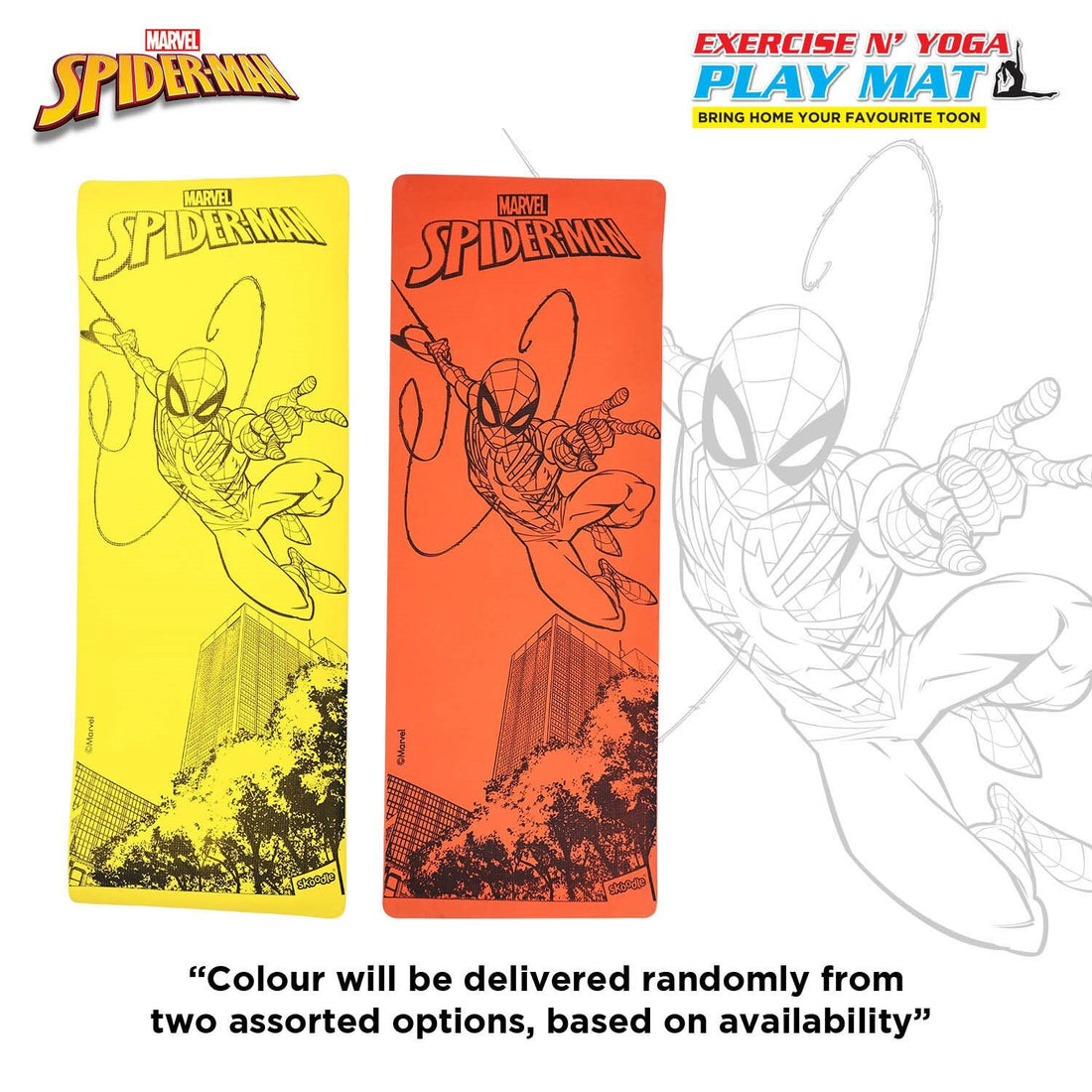 Marvel Spiderman Kids Yoga & Exercise Mat (22" X 58" X 0.4 Cm)