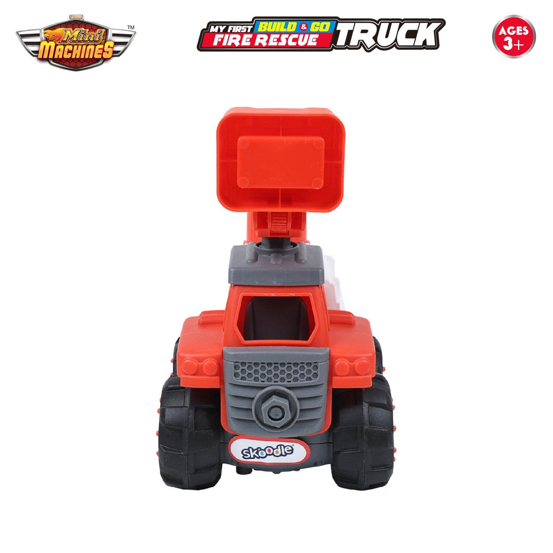 Skoodle Mini Machines Build & Go Fire Rescue Truck - White