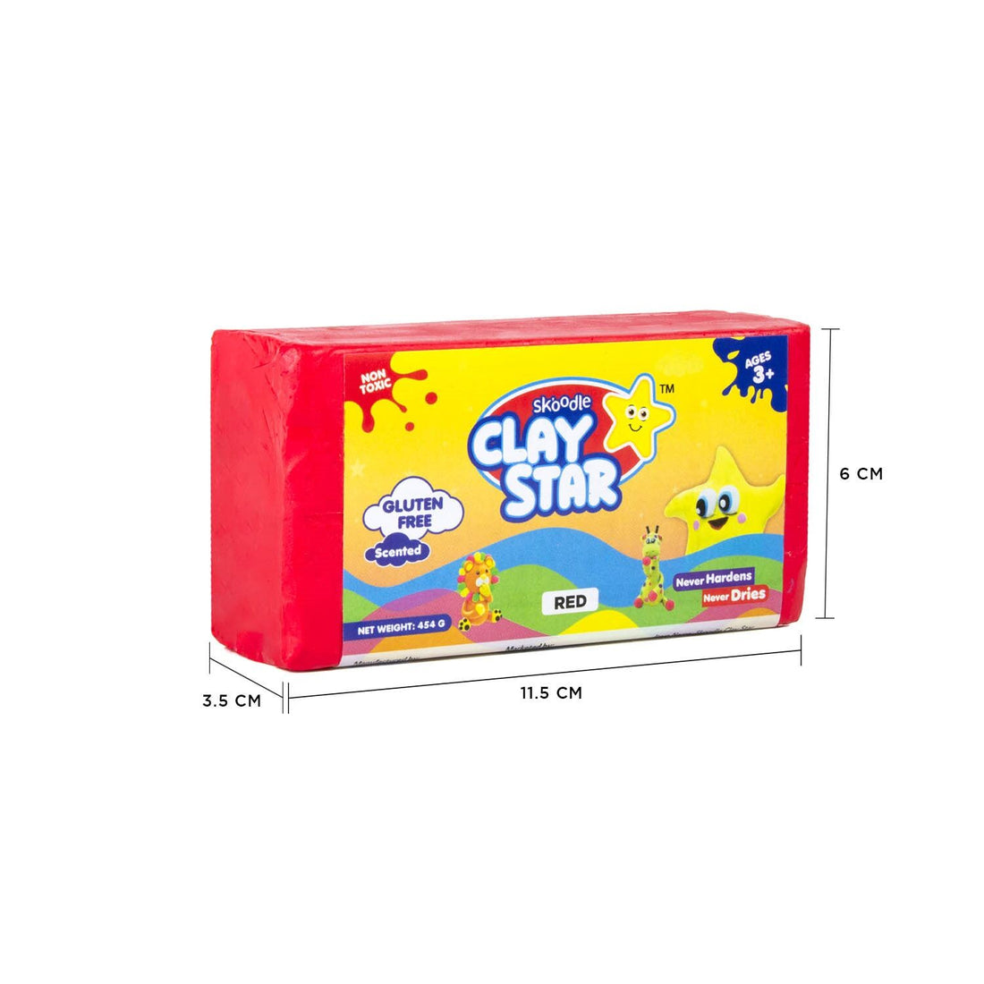 Skoodle Clay Star - 454 Gm (Red)