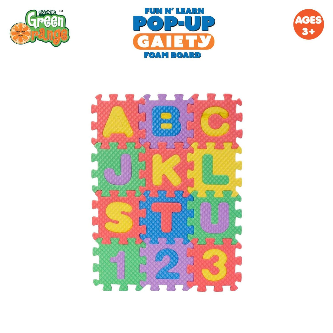 Skoodle Popup Gaiety Alphabets & Numbers (36 Tiles, 6 Cm X 6 Cm X 0.8 Cm)