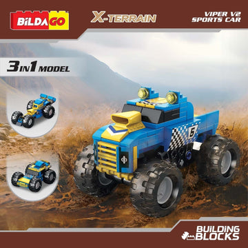 BILDAGO X-Terrain - VIPER V2 SPORTS CAR (SP13423) - 3-in-1 Model (126 PCS)