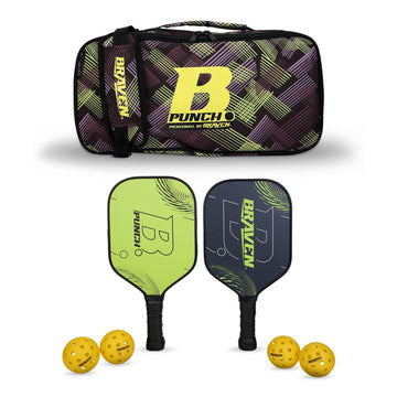 Skoodle Braven Pickel Bat Fibre Glass 16Mm - 2 Bats With 4 Balls