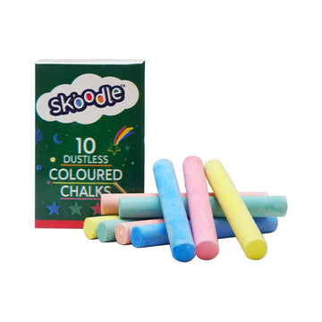Skoodle 10 Coloured Dustless Chalks