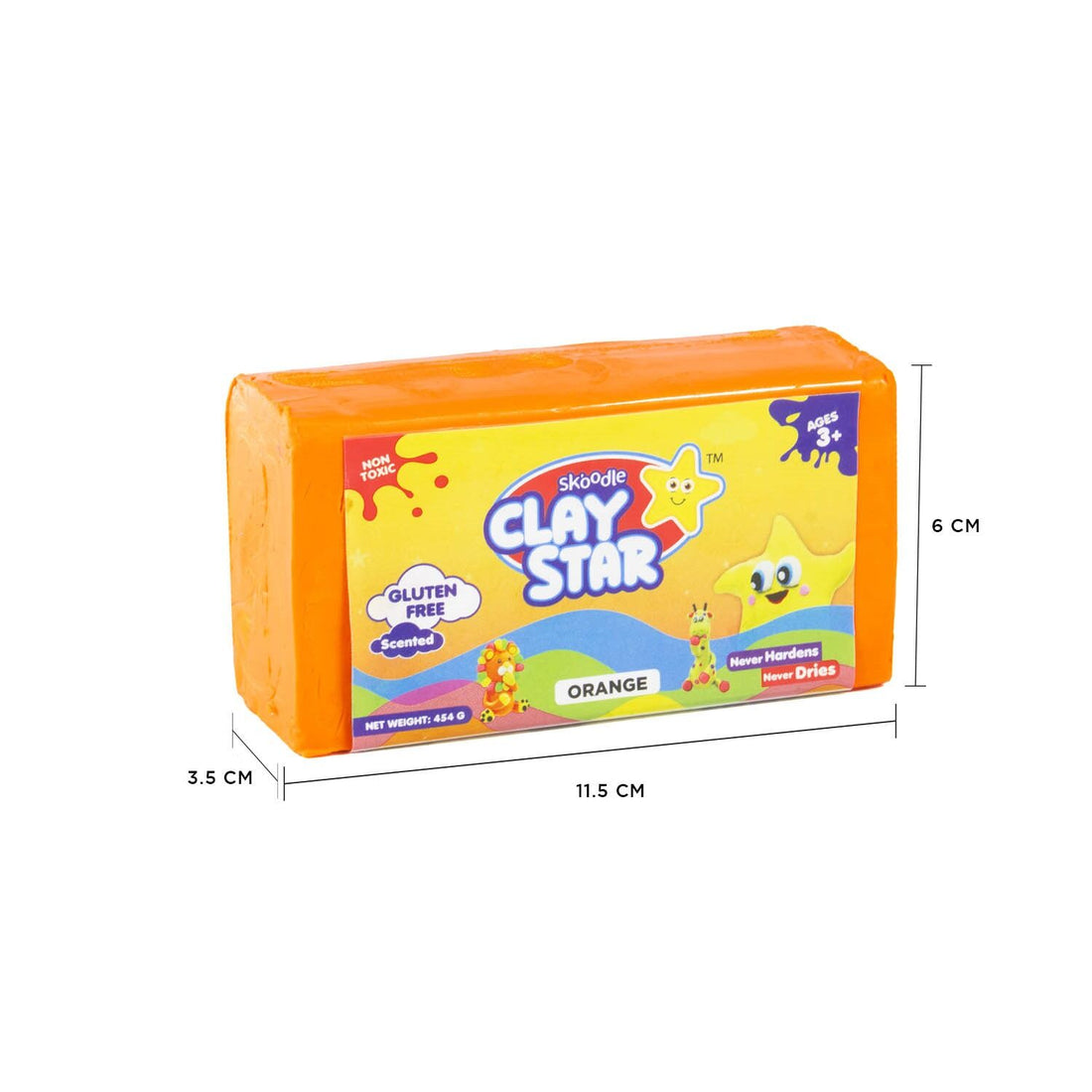 Skoodle Clay Star - 454 Gm (Orange)