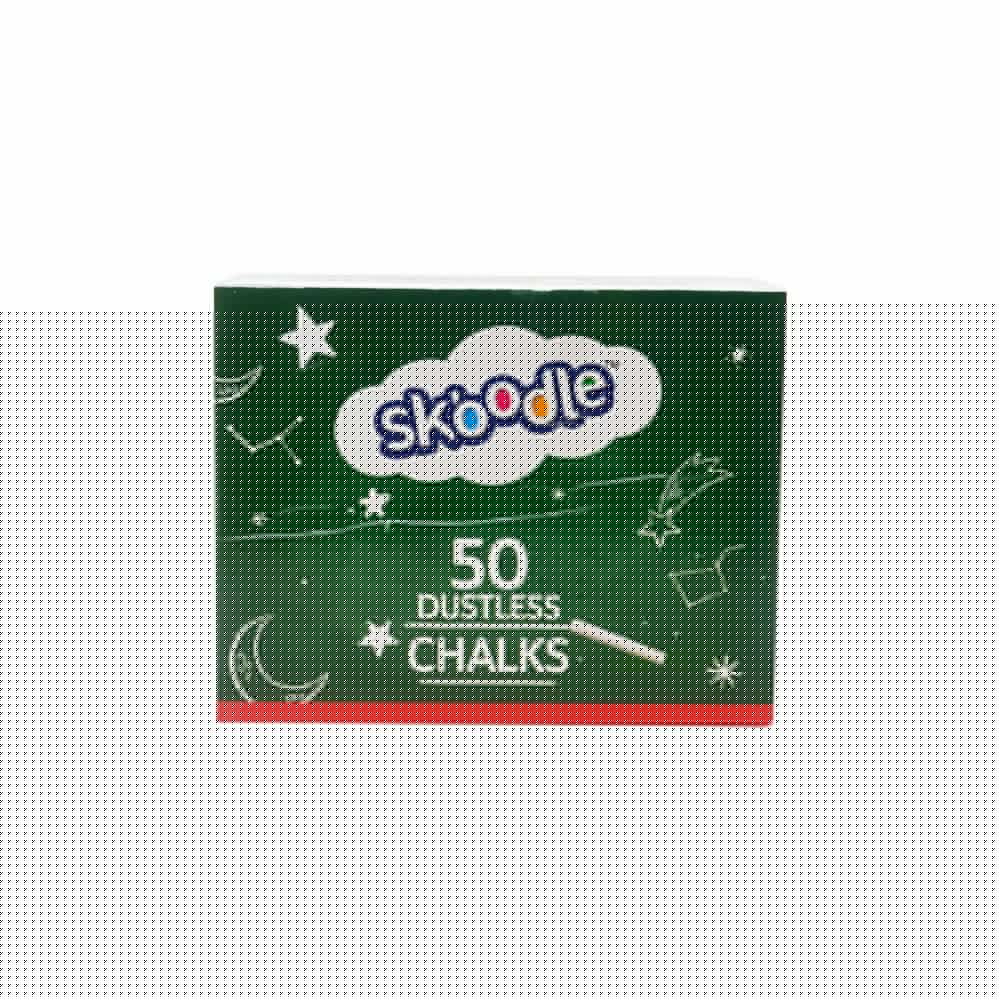 Skoodle 50 White Dustless Chalks