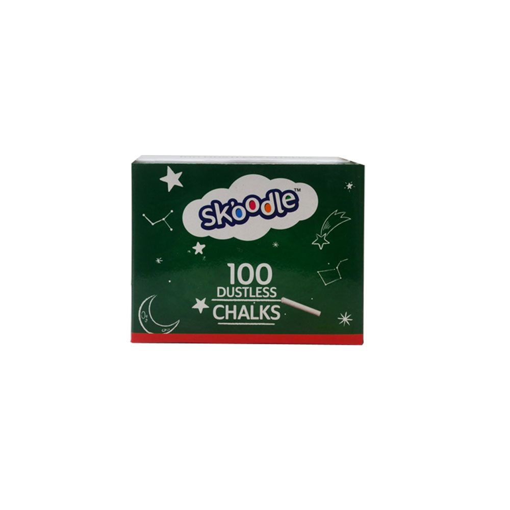 Skoodle 100 White Dustless Chalks