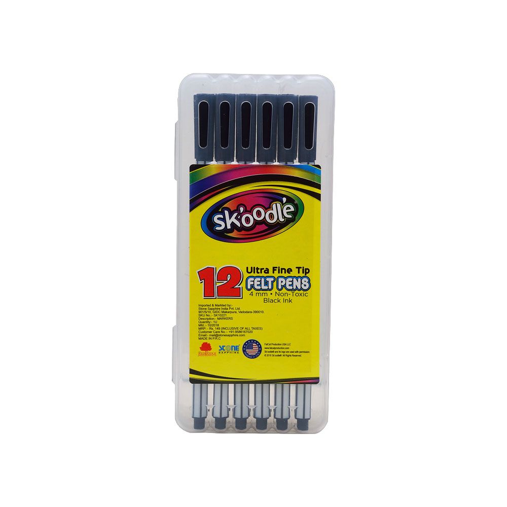 Skoodle Fineline Pen - Black, 0.4 Mm