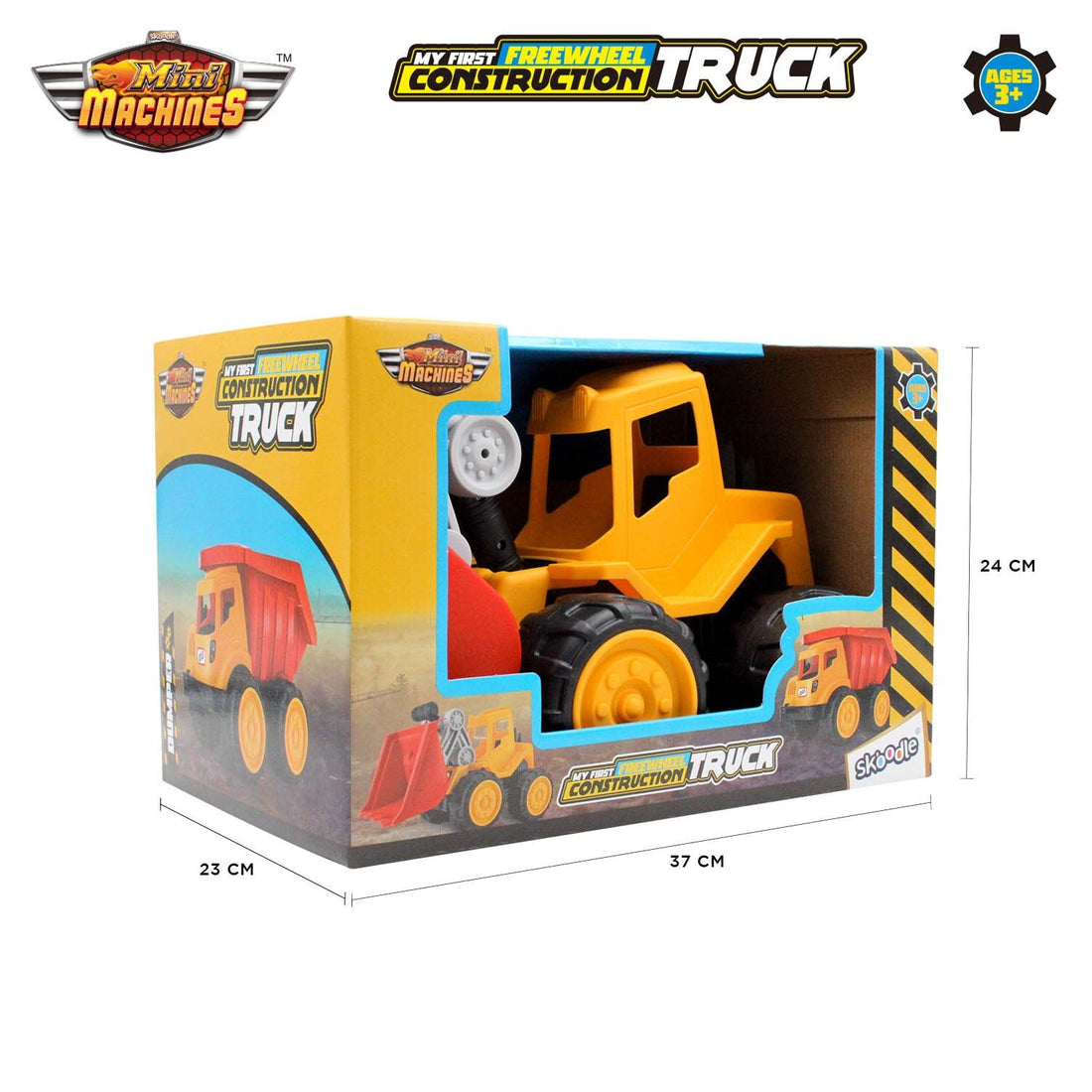 Skoodle Mini Machines Build & Go Free Wheel Construction Truck - Bulldozer