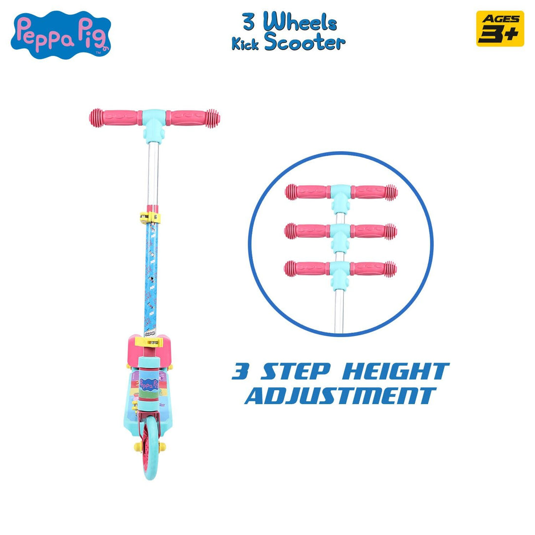 Skoodle Peppa Pig 3 Wheels Kick Scooter (Ocean Green)