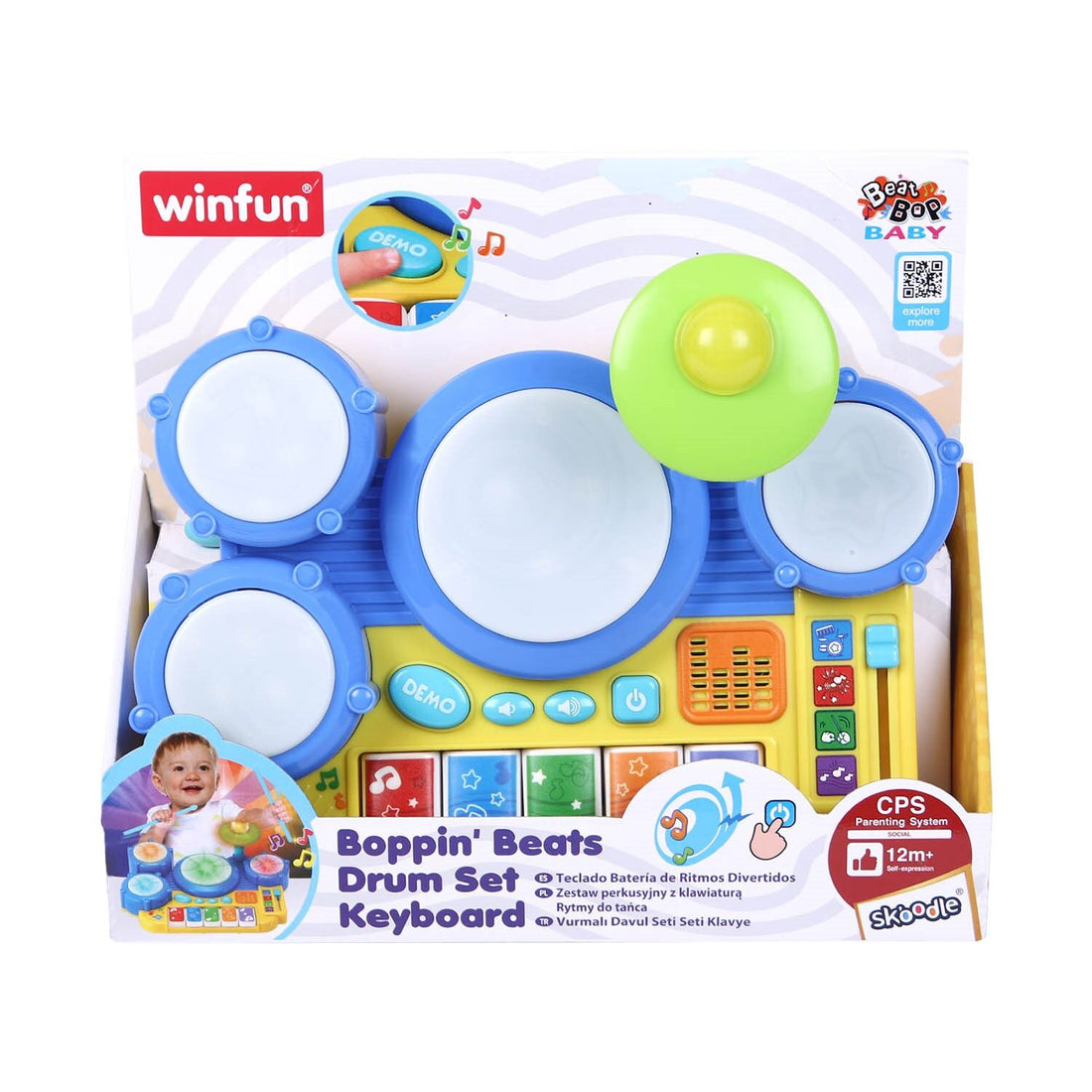 WINFUN BOPPIN' BEATS DRUM SET KEYBOARD