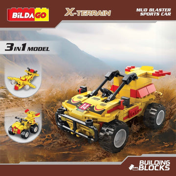 Bildago X-Terrain - Mud Blaster Sports Car (SP13424) - 3-in-1 Model (144 PCS)