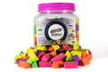 Skoodle 100 Triangular Neon Erasers Jar