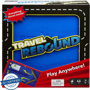 Mattel Games Travel Rebound Board Game | Portable Family Strategy Game | 2 Players | Age 5+ Years