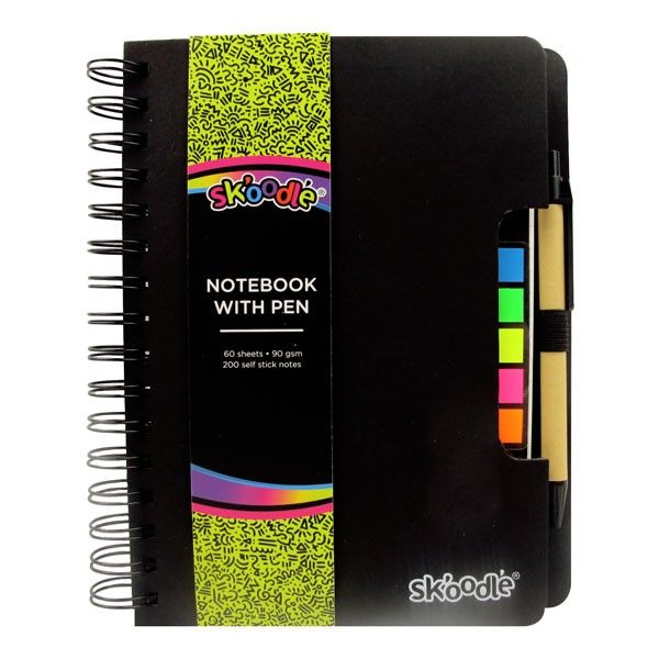 Skoodle Black Spiral Yestebook