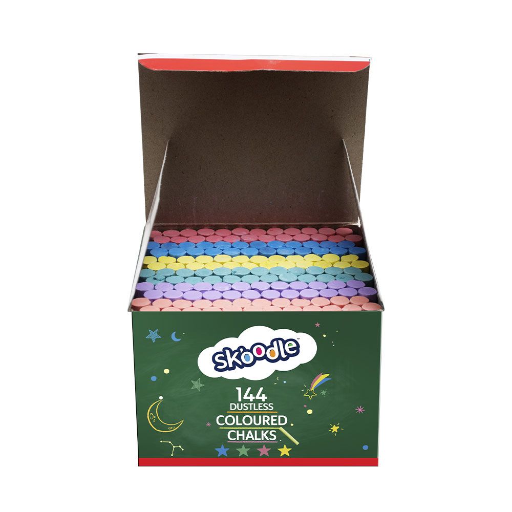 Skoodle 144 Coloured Dustless Chalks