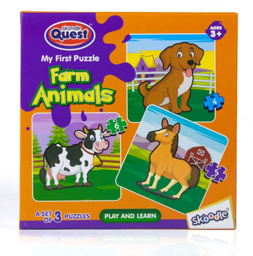 Skoodle My First Puzzle Farm Animals For 3+ Years Kids