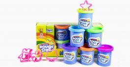 Skoodle Dough Star Gala Pack 300gm, 6 Shades of Non-Toxic Neon ...